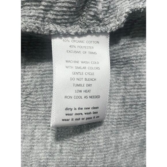 Toad&Co Women’s L Gray Cowl Neck Hoodie Tunic Organic Cotton Blend Long Sleeve - Picture 5 of 6